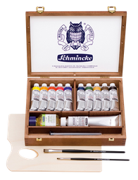 [SC70213] Schmincke Mussini Wood Box 10 x Tubes &amp; Accessories