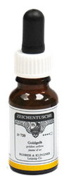 [RK29720012] Rohrer &amp; Klingner Pigmented Drawing &amp; Caligraphy Ink Golden Yellow 12ml